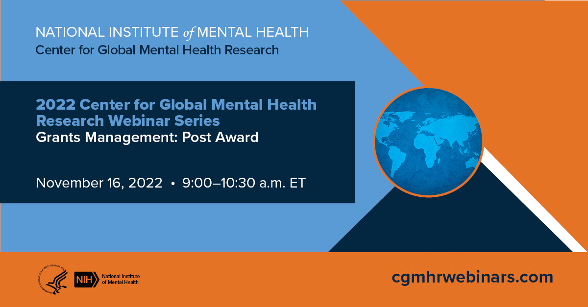 NIMH » Center For Global Mental Health Research Webinar Series: Grants ...