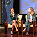 Brielle Ferguson, Ph.D., and Nicole Provenza, Ph.D., answer audience questions during the session one Q&A