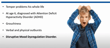 Informational slide from the presentation, "Is Your Kid Often Angry, Cranky, Irritable?"