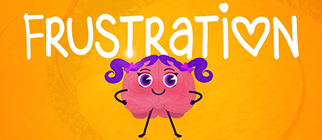 A cartoon brain character named "Jane the Brain" with the word "Frustration" above.