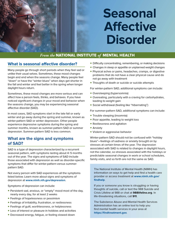 Seasonal Affective Disorder - National Institute of Mental Health (NIMH)