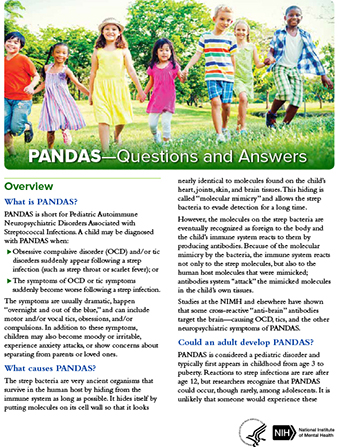 PANDAS—Questions and Answers - National Institute of Mental Health (NIMH)